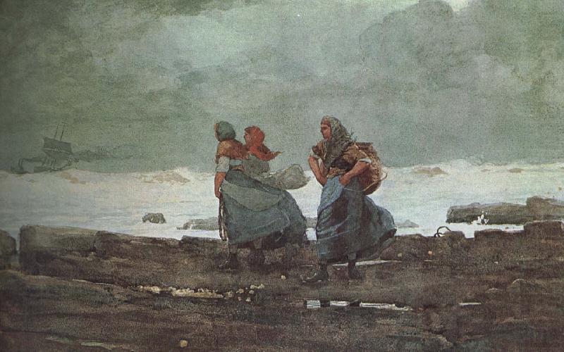 Fisherwoman Mother, Winslow Homer